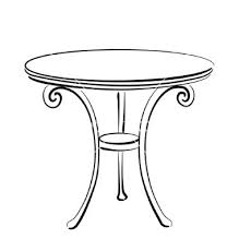Sketched Table Table Sketch Vector Image On Vectorstock Table Sketch Drawing Furniture Table