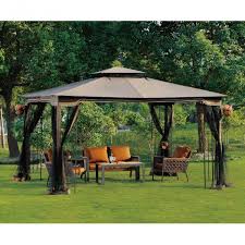 It is a 10x12 ft hard top gazebo, include netting to keeps bugs away, alum. 10 X 12 Gazebo Canopy With Mosquito Netting