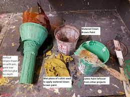 So we got busy making a crown and torch from paper plates! Statue Of Liberty Torch Prop Tutorial Taylor Theatrics Statue Of Liberty Torch Diy Statue Of Liberty Costume Liberty Torch