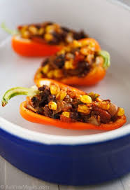 Chili Stuffed Peppers Fatfree Vegan Kitchen Recipe Stuffed Peppers Vegetarian Dishes Whole Food Recipes