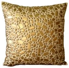 Check out these gorgeous 18x18 pillow covers at dhgate canada online stores, and buy 18x18 pillow covers at ridiculously affordable prices. 3d Sequins Gold Accent Pillows Art Silk Throw Pillow Covers Melodrama Modern Decorative Pillows By The Homecentric Houzz
