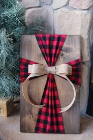 Black And White Buffalo Plaid Ribbon Walmart Rustic Buffalo Plaid Fabric Cross Wood Sign Wall By Simpleandsage Buffalo Plaid Christmas Decor Plaid Christmas Decor Buffalo Plaid Christmas