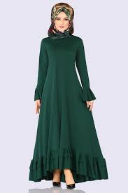 Modaselvim Elbise Firfirli Gunluk Elbise 4040ef311 Zumrut Muslim Fashion Outfits Abayas Fashion Hijab Fashion