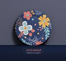 Dish Plate Mockup For Texture Art And Simulation Display Single Plate On The Wall In 2020 Plates Texture Art Organic Smoothies