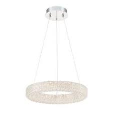 Good Lumens By Madison Avenue 100 Watt Equivalence Integrated Led Chrome Pendant 11221 Modern Led Lighting Hanging Fixture Chrome