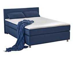 Boxspringbett jersey samt blau 160x200 cm. Boxspringbett Blau 140 Cm Online Bei Poco Kaufen