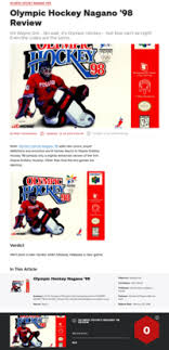 Hockey is canada's national winter sport, and canadians are extremely passionate about the game. Ign S Review Of Olympic Hockey 98 For Nintendo 64 Ign Know Your Meme