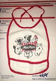 Details About Vintage Moormans Feed Baby Bib With Pig Cow Horse Sheep Chicken