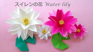 折り紙 切り紙 睡蓮 スイレン の花 立体 折り方 Niceno1 Origami Water Lily Flower 3d Tutorial Youtube