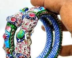 Varanasi Gulabi Meenakari silver craft items, AI generated