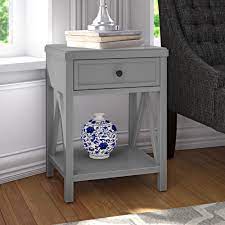 Winsome wood night stand cabinet drawer accent table bedroom storage side shelf. Grey Nightstands You Ll Love In 2021