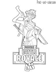 Fortnite Battle Royale Coloring Page Ninja Female Skin Outfit