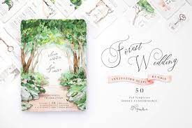 Forest Wedding Suite Bundle Forest Wedding Forest Wedding Invitations Wedding Cards