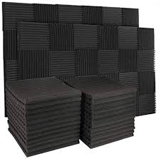 When you install sound dampening materials like acoustic panels and vinyl mats, the vibrations are prohibited. Amazon Com 50 Pack Acoustic Panels Soundproof Studio Foam For Walls Sound Absorbing Panels Sound Insulation Panels Wedge For Home Studio Ceiling 1 X 12 X 12 Black 50pcs Black Musical Instruments