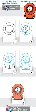 Step By Step Tutorial For Kenny South Park Drawing Tutorial Tree House Drawing Character Design Tutorial