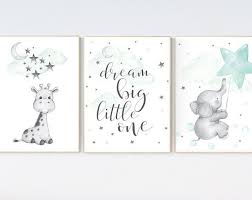 Bilder selber malen vorlagen beratung 20 inspirierend fotos. Mint Nursery Decor Nursery Decor Elephant Dream Big Little One Gender Neutral Nursery Cloud And Star Nurs Kinderzimmer Dekor Kinder Zimmer Babyzimmer Kunst