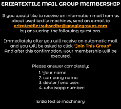 Hengfeng textile machinery is one of the largest agents textile machinery in southern china. Eriza Textile Machinery Home Facebook