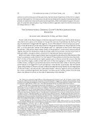 Pdf The International Criminal Court S Ad Hoc Jurisdiction Revisited