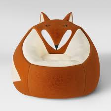 Character Bean Bag Chair Orange Fox Pillowfort Pufes Pufe Ideias Para Artesanato