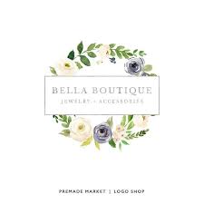 Premade Logo Design Business Logo Watercolor Logo Floral Logo Wreath Logo Etsy Shop Logo Watercolor Flower Logo E Etsy Shop Logo Floral Logo Flower Logo