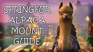 Or has looked for it and found it. Springfur Alpaca Rare Mount Guide Patch 8 3 Wow Youtube