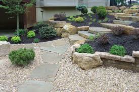 In a brooklyn backyard, garden designer brook klausing edged limestone pavers with crushed limestone dust mixed with gravel. Decorative Ideas For Landscape Gravel Garden Design The Architecture Designs
