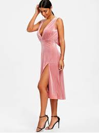 فستان ميدي مفتوحة الظهر انخفاض زهري Xl Cute Casual Dresses Dresses Casual Dresses