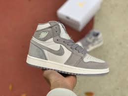 New Girl S Air Jordan 1 High Premium Atmosphere Grey Sporting Shoes Ah7389 101 In 2020 Air Jordans Nike Air Shoes Jordans Girls