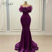 Check spelling or type a new query. Peorchid Arabic Purple Mermaid Evening Dresses With Feather Long Satin Dubai Birthday Dress Dinner Dress Classy Mermaid Evening Dresses Birthday Dress Women