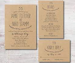 Rustic Wedding Invitation Rsvp Details Card Kraft Paper Wedd Wedding Invitation Details Card Wedding Invitation Details Card Wording Wedding Invitations Rustic