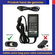 Le câble d'alimentation solide à 3 broches « trèfle » de haute qualité de la série pro, d'une longueur de 1,5 m. Chargeur D Alimentation 19v 3 42a 65w Pour Pc Portable Acer Modele A11 065n1a Ebay