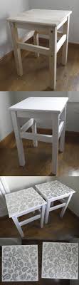 Ikea Oddvar Stool White Paint Silver Edding Marker