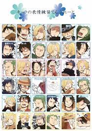 op キャラの表情練習 エース ワンピース onepiece イラスト 面白いイラスト