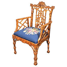 Antique Chinese Chippendale Or Boho Styled Faux Bamboo Accent Or Side Chair In 2020 Chippendale Furniture Chinese Chippendale Chairs Chinese Chippendale