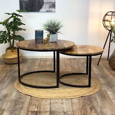 Couchtisch 2er Set Lilly Mangoholz Rund O 70 Cm 2 Tage Lieferzeit In 2020 Couchtisch Set Couchtisch Wohnzimmertische