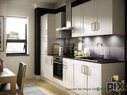 Combining dark blue, grey and white cabinets with marble and wooden worktops adds visual interest while keeping a modern look. Photorealistic Pix Cgi From Set Visions Kitchen Design Kitchen Fittings Kitchen Collection