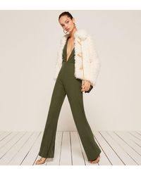 Reformation Synthetic Vice Jumpsuit In Army Green Lyst