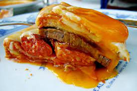 It's said this is an invention of a returned emigrant from france. Portuguese Recipe Francesinha