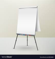 Flip Chart Isolated Blank Sheet Of Paper