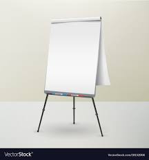 flip chart isolated blank sheet of paper