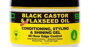Eco Black Castor Oil Flaxseed Oil 48 Hour Edge Control Edge Control Flaxseed Oil Dry Scalp Remedy