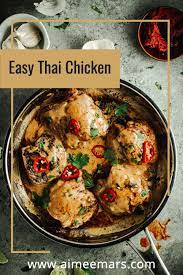 Easy Thai Chicken Recipe In 2021 Easy Chicken Dinner Recipes Slow Cooker Shredded Chicken Baked Chicken And Veggies