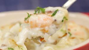 Recette De Gratin De Fruits De Mer Sauce Blanche Cremeuse Au Four Sur Du Riz Cooking With Dog