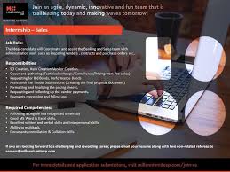 Internship Internship Job Roles Sales Jobs