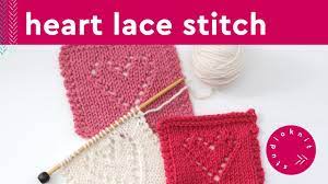 Hobbii.com has been visited by 10k+ users in the past month Mini Lace Heart Stitch Eyelet Knitting Pattern Youtube