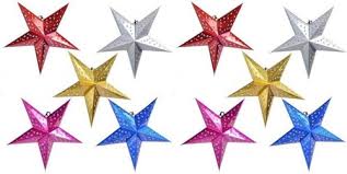5 Point 3d Star Art Crafts Mutil Colourful Christmas Paper Star Christmas Decoration Hanging Star At Rs 200 Piece Decorative Craft Id 21752334212