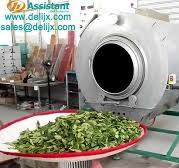Green tea leaf steaming fixation machine and tea leaves roller kneading  rolling machine test
