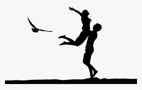 Black vector silhouette of a dancing couple in vintage apparel, no white objects, eps 8 Couple Dancing Silhouette Ballet Hd Png Download Kindpng