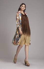 Exclusive Ombre Tiered Silk Dress Folklorecollections