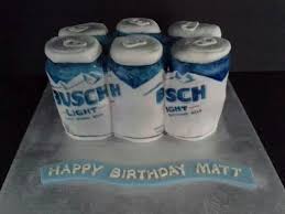 Handpainted Busch Cake Flavored With Busch Light Cake Flavors Coors Light Beer Can Happy Birthday Matt